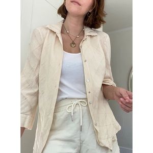 Vintage Cream Button Up
